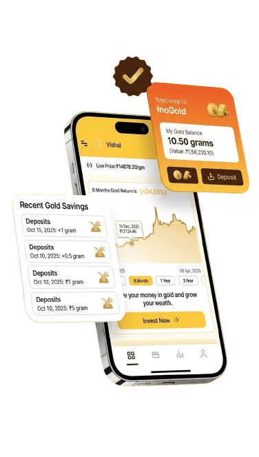 Modern Gold Investment Graphic Representation